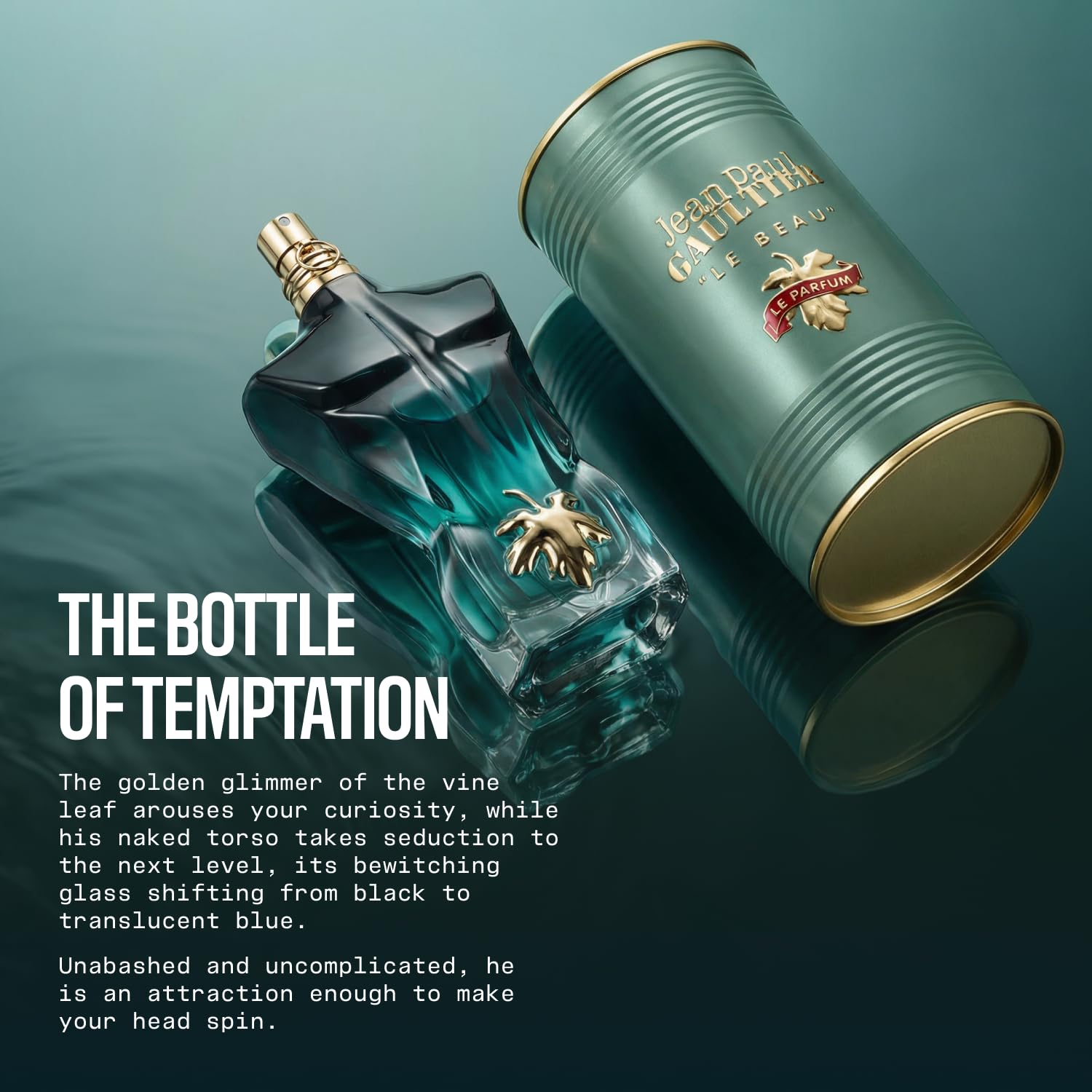 Jean Paul Gaultier Le Beau Le Parfum Intense for Men - Long Lasting Woody Amber Men's Cologne Eau de Parfum with Coconut Wood, Tonka Bean & Sandalwood - Designer Fragrance Spray
