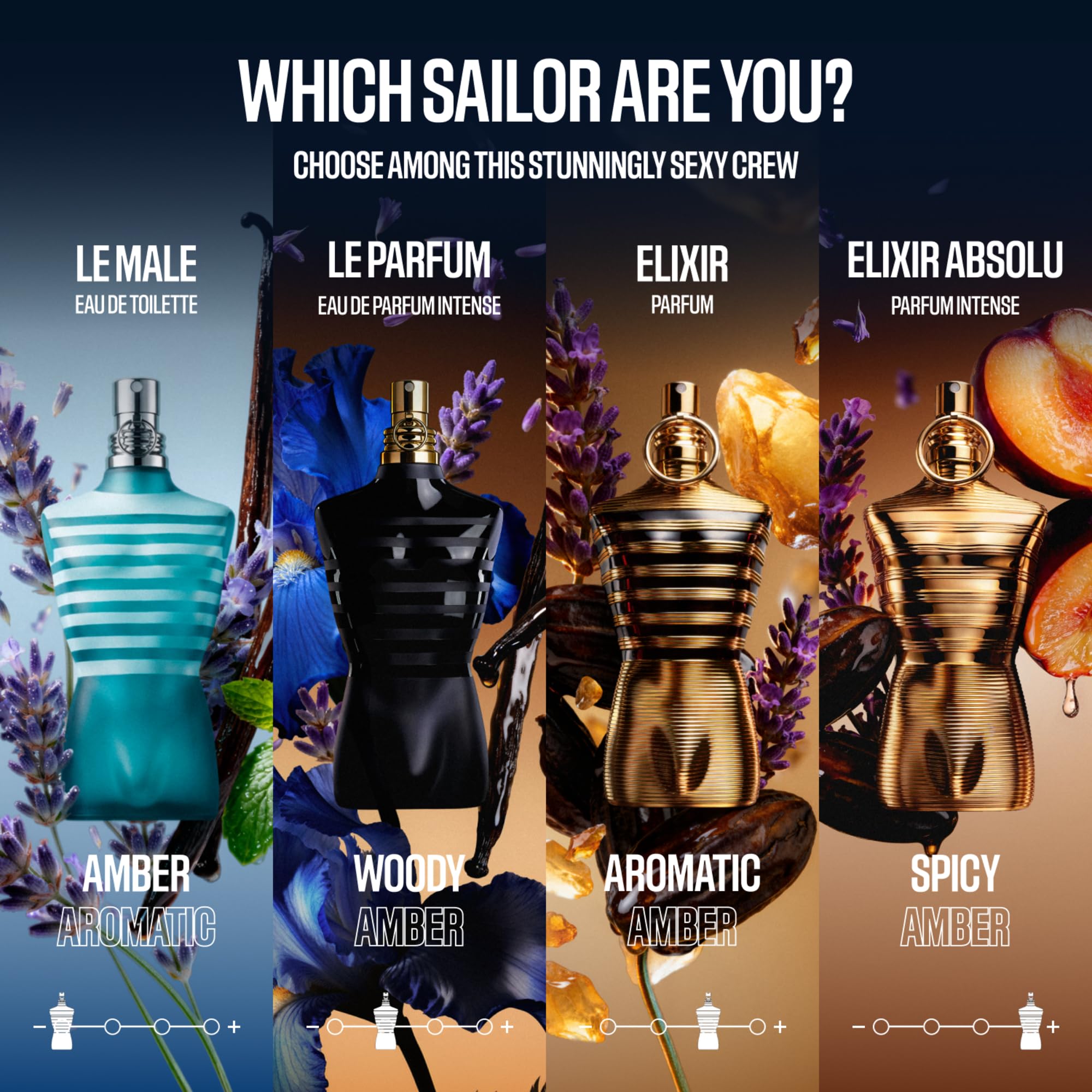 Jean Paul Gaultier Le Male Le Parfum Intense, a Warm Aromatic Eau de Parfum for Men with Cardamom, Lavender, and Woody Vanilla Scents, Long Lasting Fragrance, Perfume Cologne, Warm Aromatic Fragrance